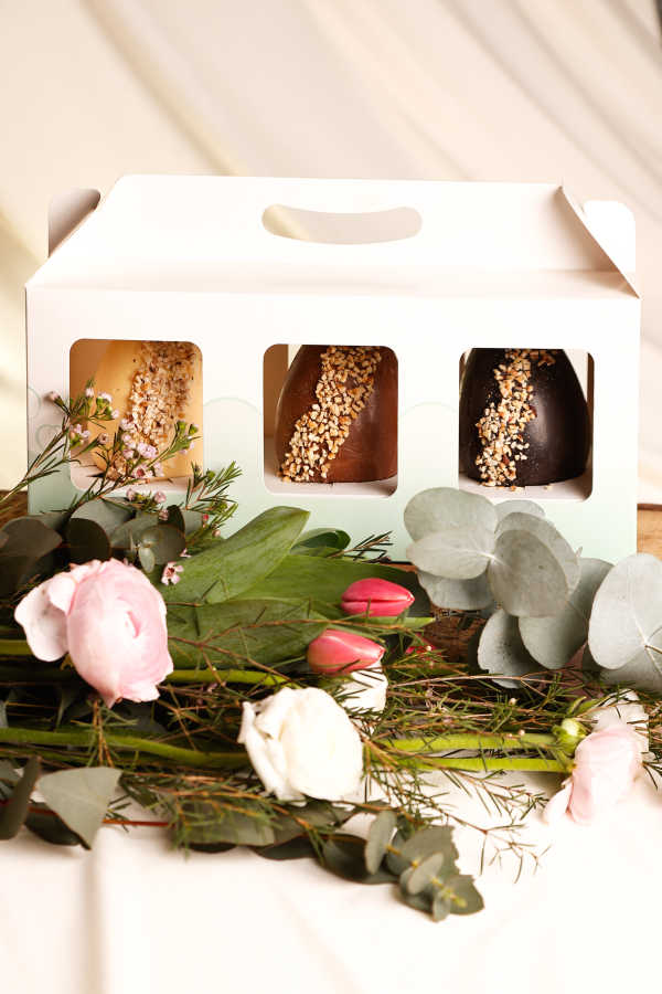 TRIS UOVA CON DECORO DI GRANELLA-GRN-01